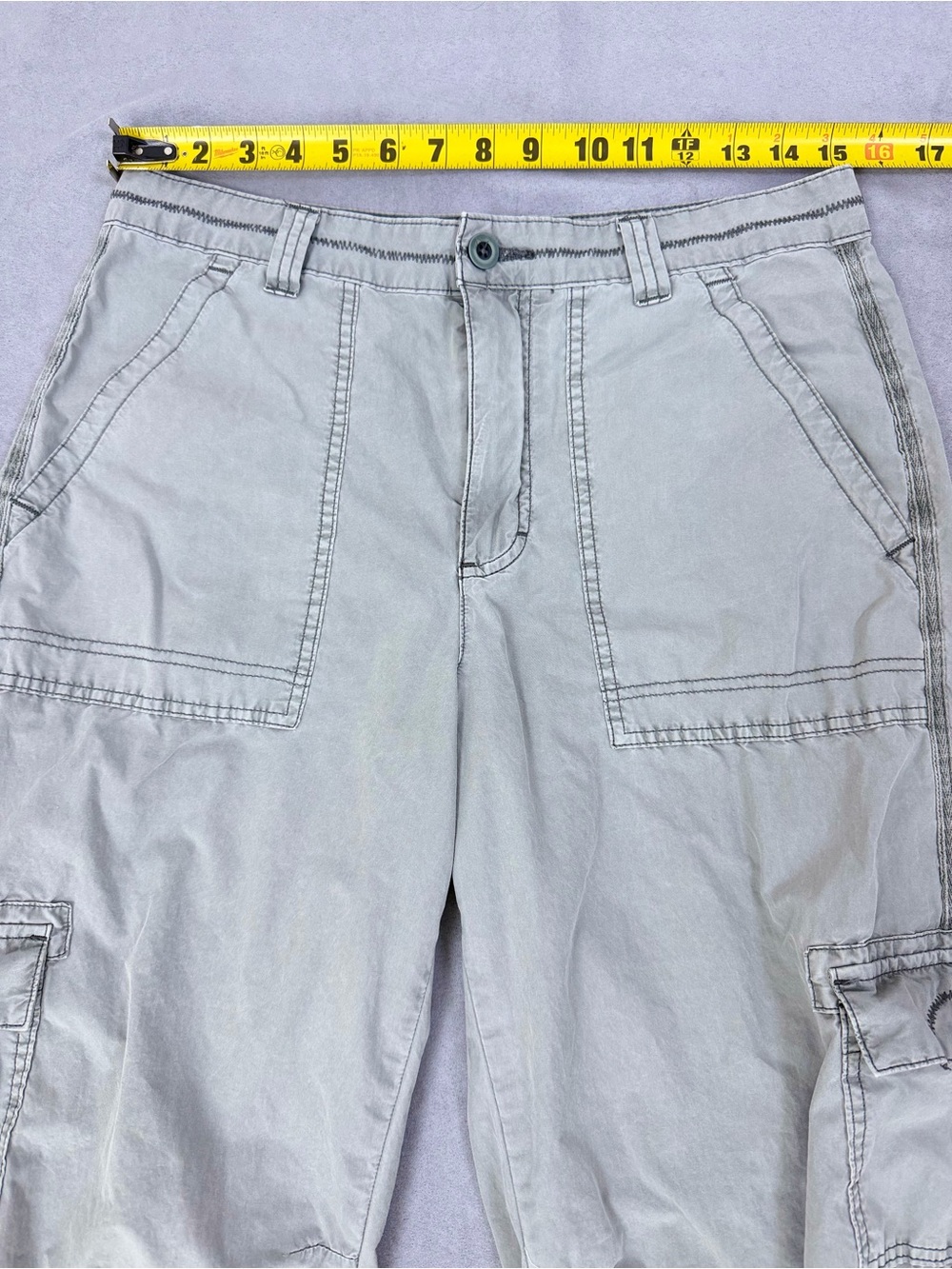 Pilcro Anthropologie Ventura Utility Cargo Pants Gray - Picture 6 of 10